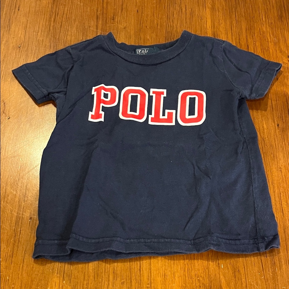 Polo Ralph Lauren Spell Out T Shirt blue Boys Size 2T Toddlers